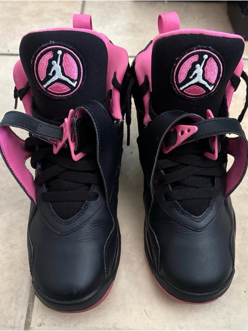 Nike Air Jordan 8 GS (Black/Hot Pink) Size 5.5y
